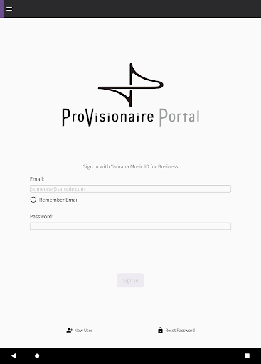 Screenshot of ProVisionaire Portal