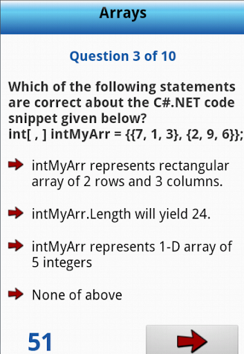 Programming Quiz Screen 3