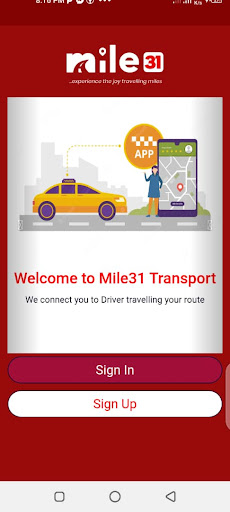 Android application Mile 31: Rides & Delivery screenshort