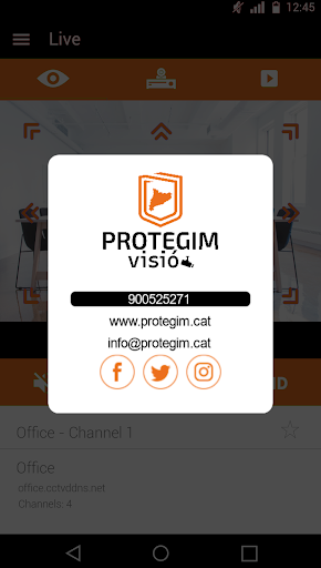 Android application Protegim Visió screenshort