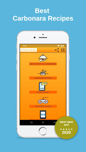 Android application Carbonara Recipe screenshort