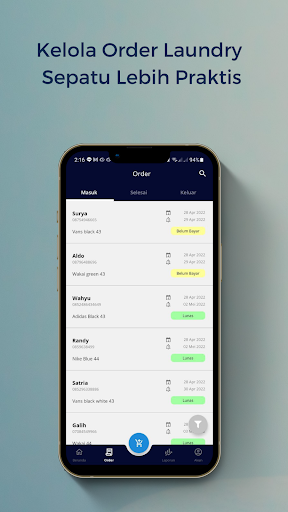 Android application Revelle - Kasir Laundry Sepatu screenshort