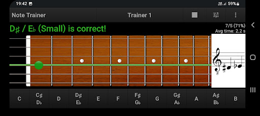 Guitar Note Trainer Demo Screen 3
