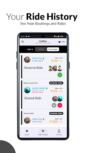 OraRide - Request a ride Screen 3