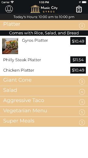 Music City Gyros Screen 3