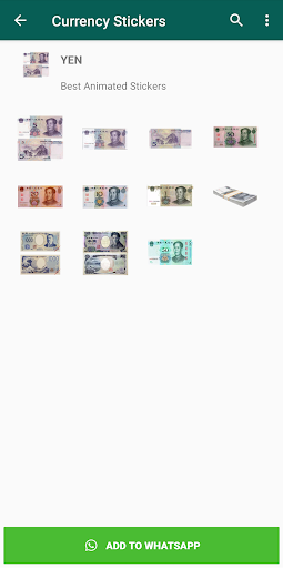 Currency Stickers for WhatsApp Screen 3