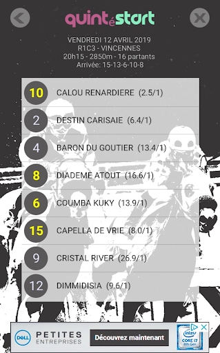 Quinté Start - Pronostic Tierc Screen 3