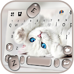 Innocent Cute Cat Keyboard Theme Apk