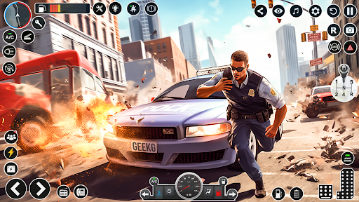 US Police Bike Rider Cop Games Screen 3