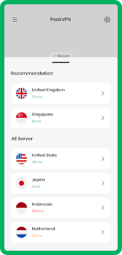 PeakVPN - Fast And Secure Screen 3