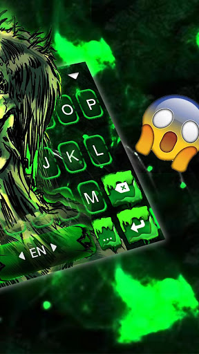 Green Zombie Skull Theme Screen 3