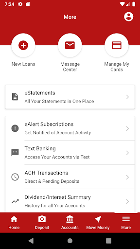 Android application Brewery Credit Union screenshort