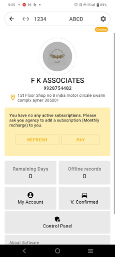 Android application F K ASSOCIATES screenshort