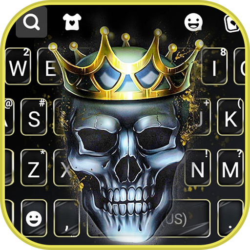 Crown Skull King Keyboard Back logo