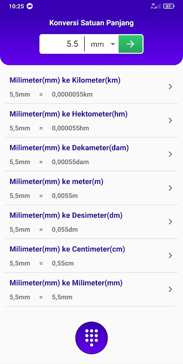 Kalkulator km hm m dm cm mm - 1.1 - (Android)
