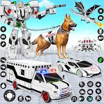Cover Image of Descargar Ambulancia Perro Robot Coche Juego  APK