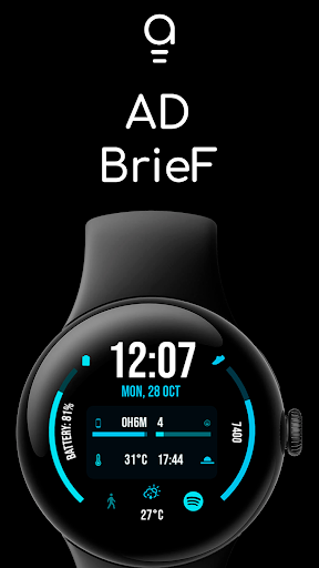 Android application AD BrieF - Watch Face screenshort