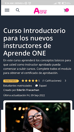 Android application Aprende.ONE screenshort