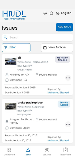 HNDL Fleet Managment
