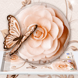 White Rose Butterfly Theme icon