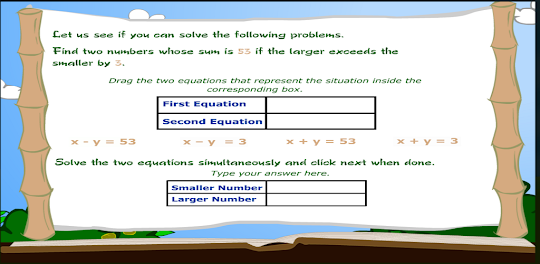 Solve Problem Linear Eq-2 Vars