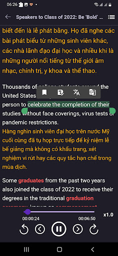 IELTS song ngữ - học Tiếng Anh Screen 2