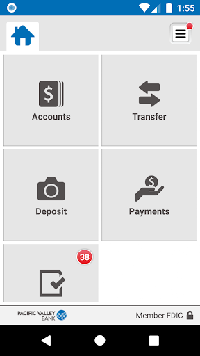 Pacific Valley Bank Business Screen 3