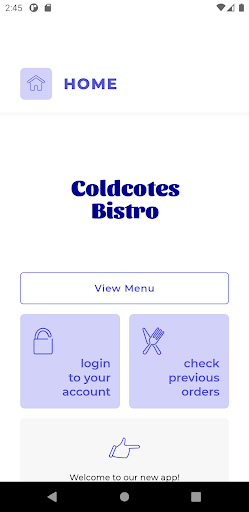 Android application Coldcotes Bistro screenshort