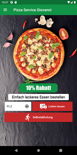 Android application Pizza Service Giovanni screenshort