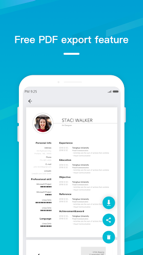 Android application Resume Master-Create professio screenshort