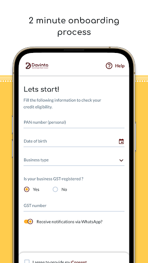Android application Davinta screenshort