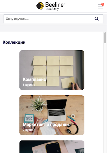Android application Beeline Academy screenshort