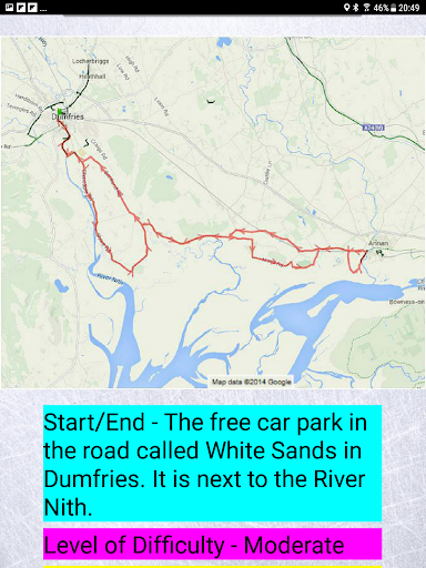 Satnav Cycle Routes - Dumfries Screen 2