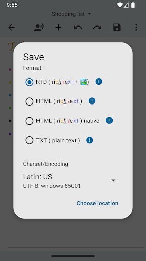 Screenshot of Text Editor