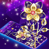 Violet Gold Flower Luxury Theme icon