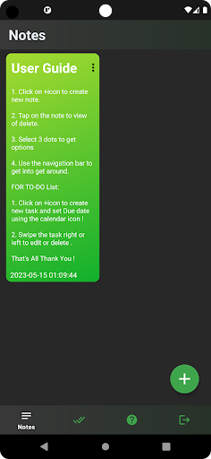 Simple Notes and To Do List Screen 3