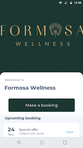Android application Formosa Wellness screenshort