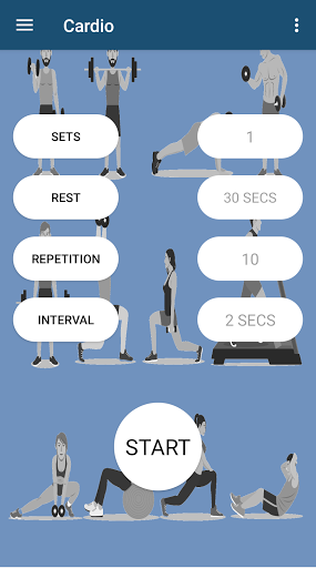 Android application Free Workout Rep Counter Yoga screenshort