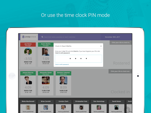 Ento Time Clock Screen 2