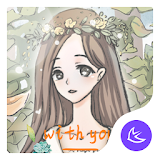Cute Girl Kawaii Deer - APUS Launcher Theme icon