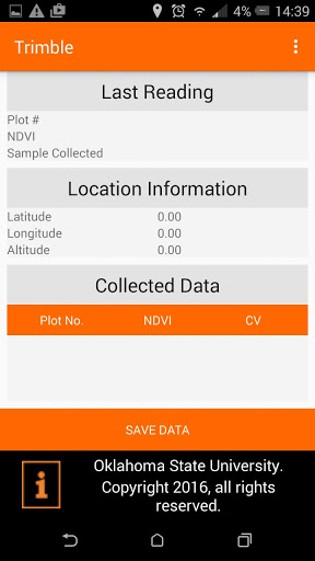 GreenSeeker BT Logger V 1.0. Screen 2
