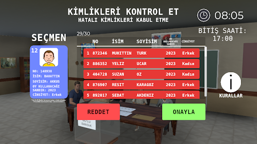 Seçim 2023 Müşahit oyunu Screen 3