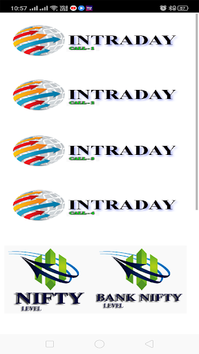 Android application Banknifty calls screenshort
