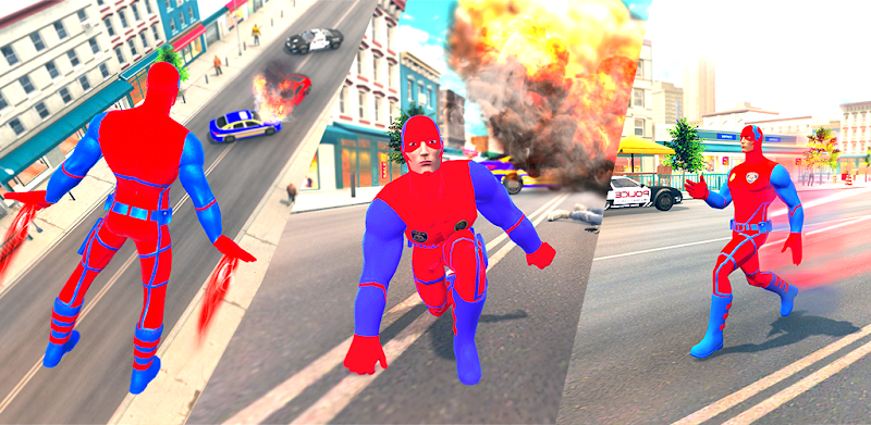 Superhero Captain Robot Flying Newyork City War