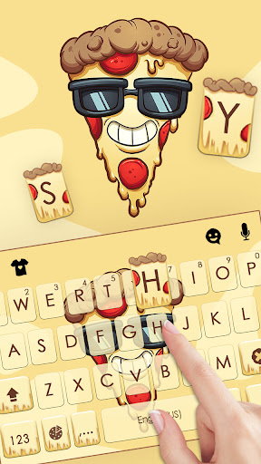 Cool Funny Pizza Keyboard Back Screen 2