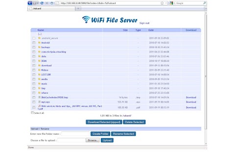 WiFi File Server Pro Screenshot