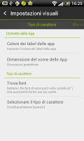 screenshot of GO LauncherEX Italian language