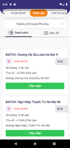 Thu thập dữ liệu - CenHomes Screen 2