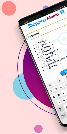 Android application Shopping Memo screenshort