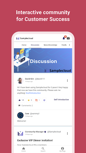 Android application Commune screenshort